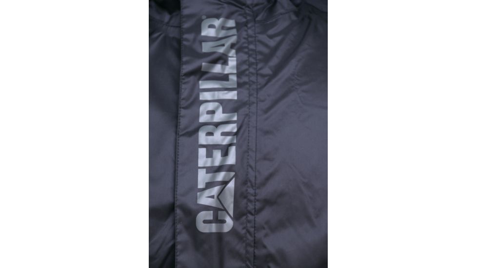 Caterpillar Typhoon Packable Rain Jacket, Black, Large 1310036-016-L