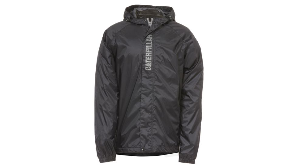Caterpillar Typhoon Packable Rain Jacket, Black, Large 1310036-016-L