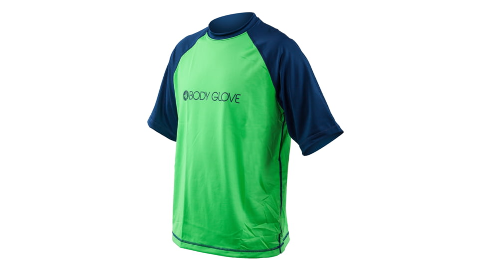 Body Glove Raglan Loose-Fit Short-Sleeve Rash Guard - Blue/Green 560B5296, M, Blue/Green, 16182-BLUGRE2-M