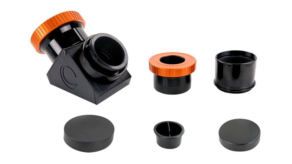 Celestron Dielectric Star Diagonal, 2in w/ Twist-Lock, Black/Orange, 93573