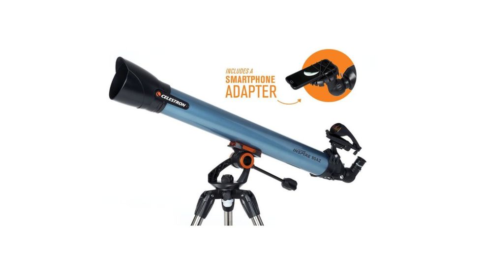 Celestron Inspire 80AZ Telescope, Refractor 22402