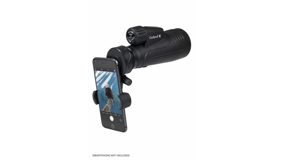 Celestron Outland X 10x50 Monocular w/ Smartphone Adapter, 16.8 mm, Bak-4, Multicoated, Black, 72370