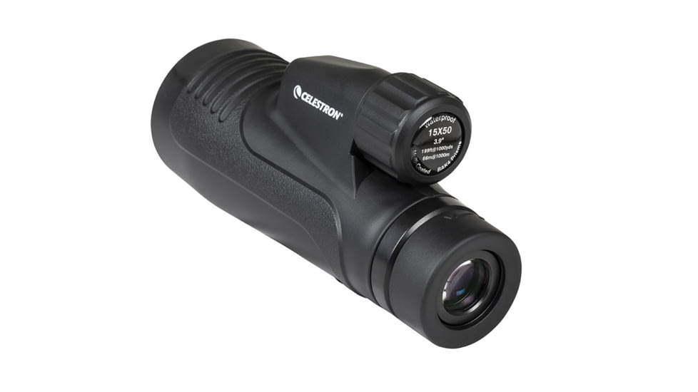 Celestron Outland X 15x50 Monocular w/ Smartphone Adapter, 11 mm, Bak-4, Multicoated, Black, 72371
