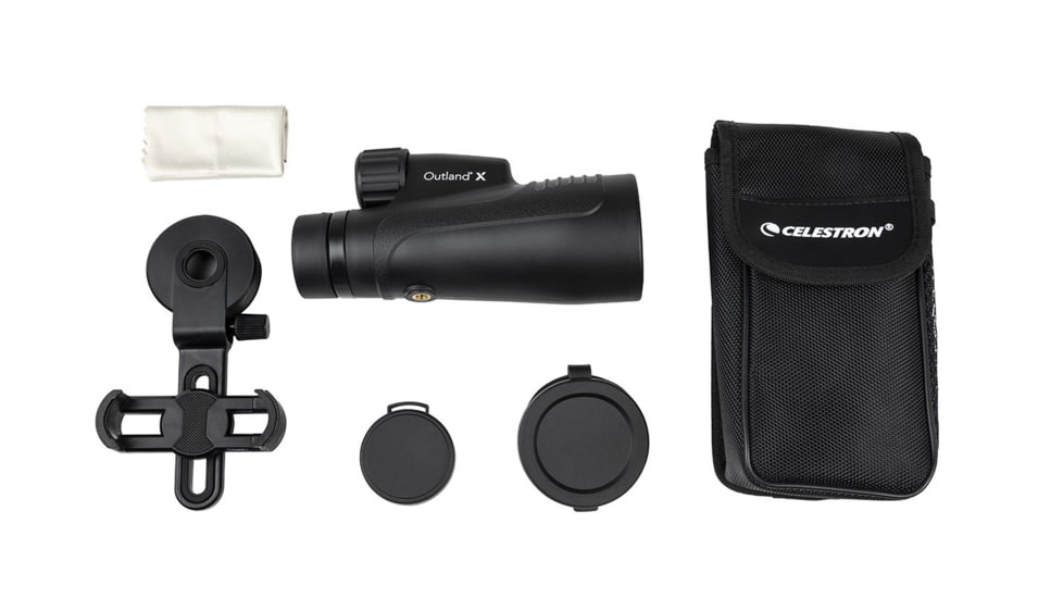 Celestron Outland X 15x50 Monocular w/ Smartphone Adapter, 11 mm, Bak-4, Multicoated, Black, 72371