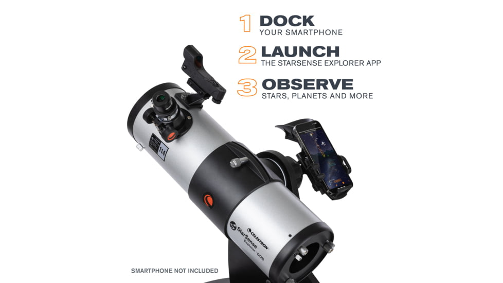 Celestron StarSense Explorer 114mm Tabletop Dobsonian, Silver/Black, 22480