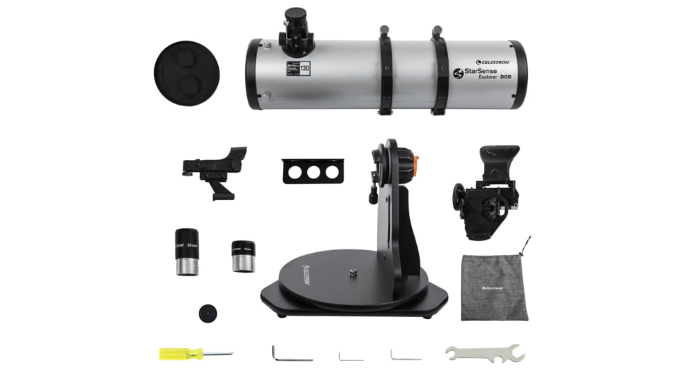Celestron StarSense Explorer 130mm Tabletop Dobsonian, Silver/Black, 22481