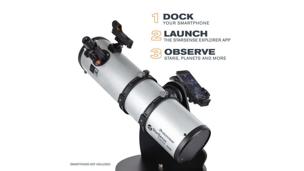 Celestron StarSense Explorer 130mm Tabletop Dobsonian, Silver/Black, 22481