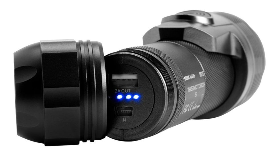 Celestron ThermoTorch 5 Flashlight/Handwarm/Charger, Black, 94550