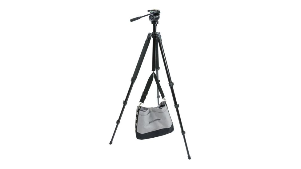 Celestron TrailSeeker Fluid Pan Tripod, Black 82050