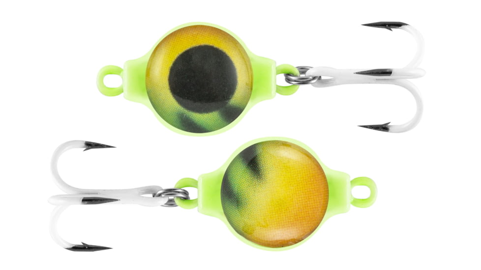 Celsius DGT Jig Double 3D eye Glow body &amp; Treble 1/16oz, Firetiger Glow, CEL-DGT16-FTR