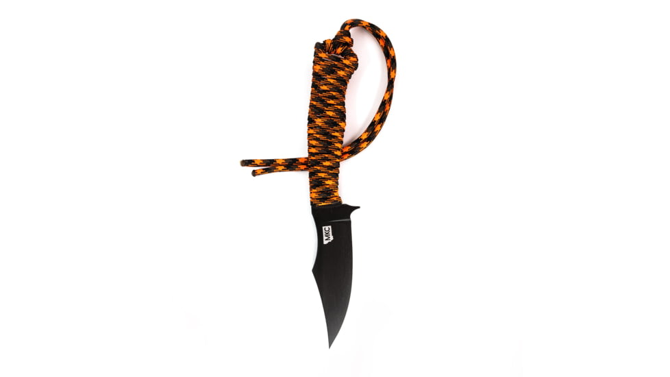Montana Knife Company Nock On Triumph SL Fixed Blade Knives, 3.375 inch, 52100 Ball Bearing Steel, Fixed Blade, USA Paracord Handle, Orange/Black, 7.5 inch, MKC-000379