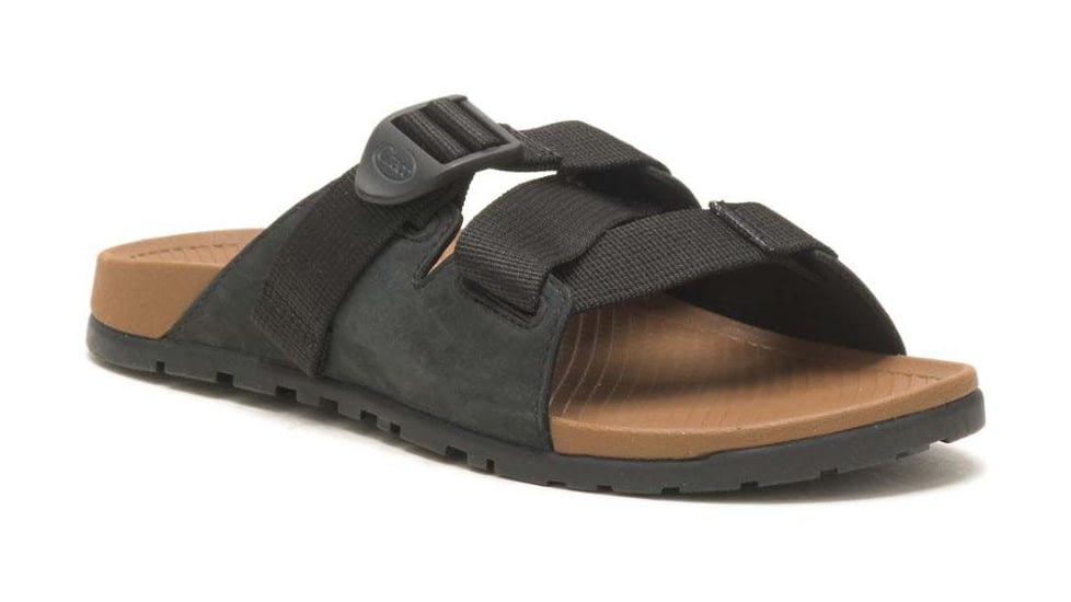 Chaco Lowdown Leather Slide - Womens, Black, 8, JCH109412-M-8