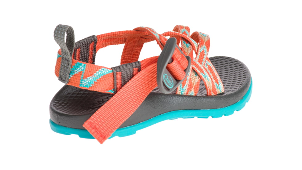 Chaco ZX1 Ecotread Kids Sandal, Zigzag Coral, 2, J180010-2