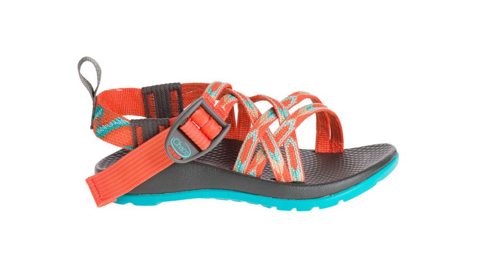 Chaco ZX1 Ecotread Sandal, Kids, Zigzag Coral, Medium, 10 US J180010
