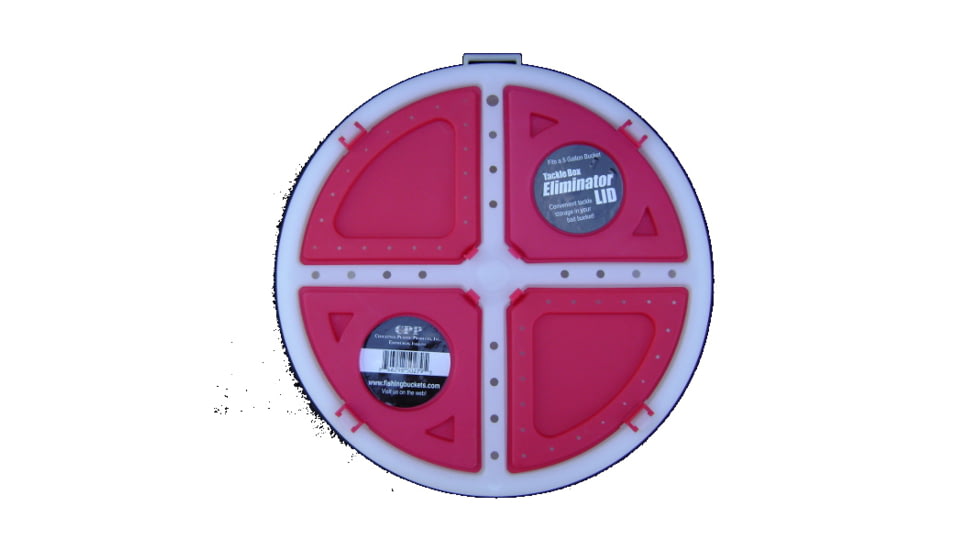 Challenge Plastics Tackle Box Eliminator Lid With 4 Comps Fits 5 Gal. Bucket, 50279