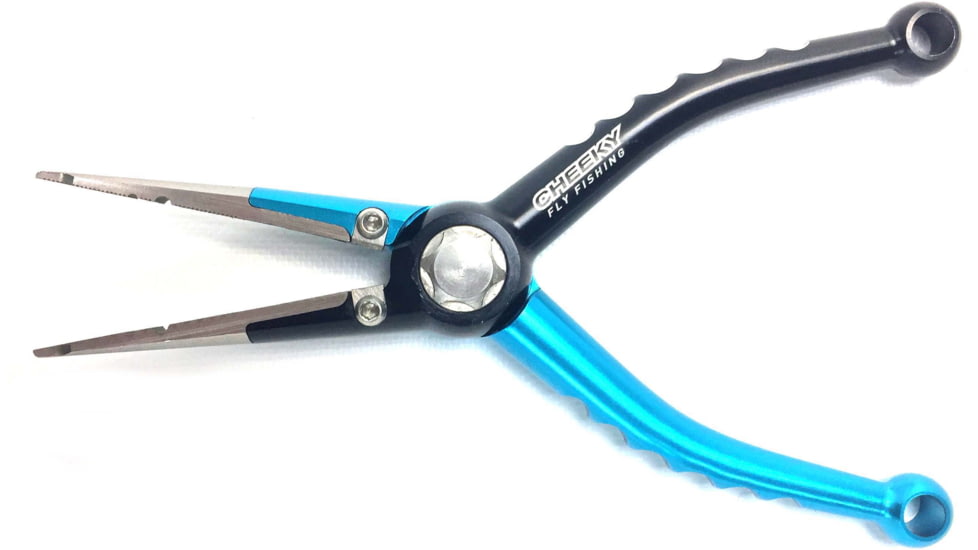 Cheeky Fishing 550 Fishing Pliers, Blue/Black, 5.5 in 1.8 oz, C-PLI-550-BB