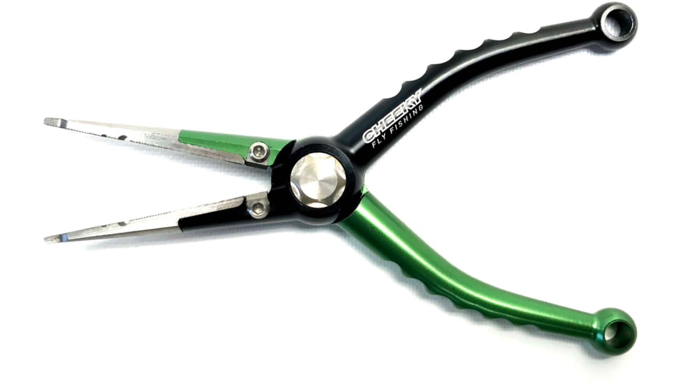 Cheeky Fishing 550 Fishing Pliers, Green/Black, 5.5 in 1.8 oz, C-PLI-550-GB