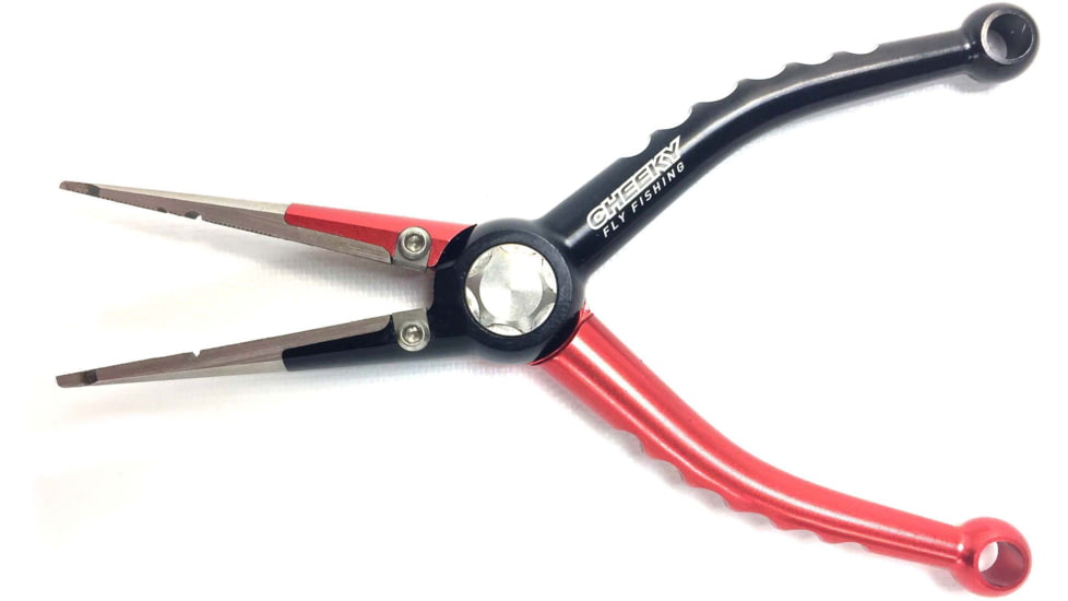 Cheeky Fishing 550 Fishing Pliers, Red/Black, 5.5 in 1.8 oz, C-PLI-550-RB