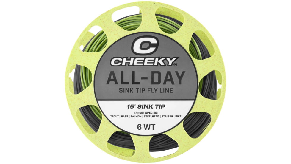 Cheeky Fishing All-Day Sink Tip Fly Line, 7 WT, Black/Mint, C-LIN-STP-7WT