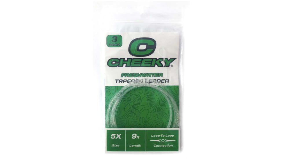Cheeky Fishing Freshwater Leader 3-Pack, Clear Nylon, 5X, 4.8 lb test, C-LEA-5XN-3PK