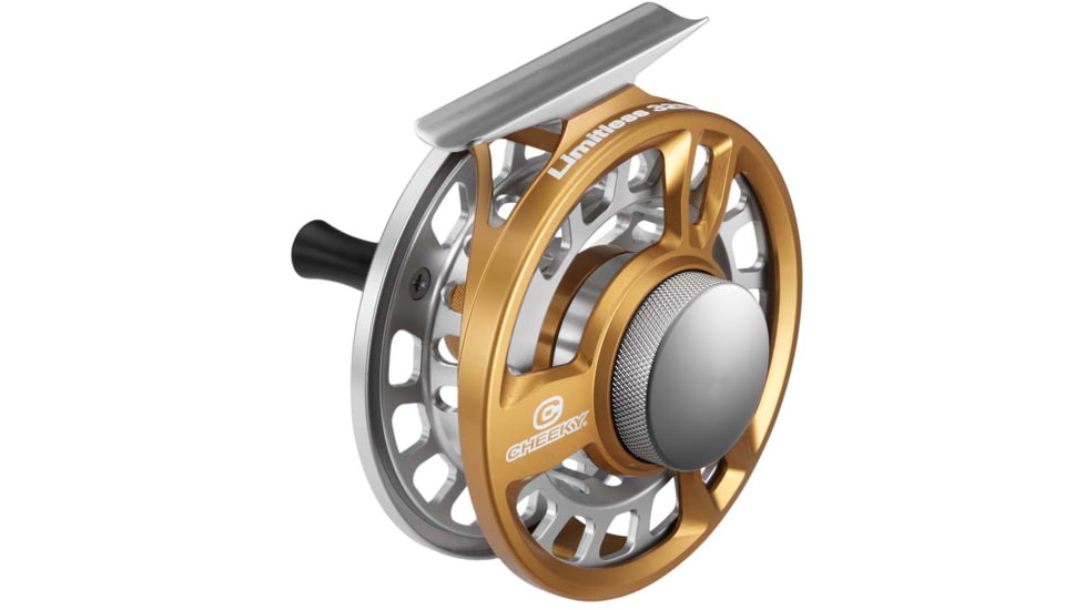 Cheeky Fishing Limitless Fly Reel, 3.25in, Orange/Silver, C-LIM-325-ROS