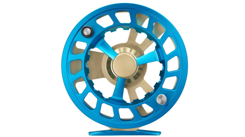 Cheeky Fishing Limitless 425 Fly Reel, Gold/Aqua, 7-10 wt, 4.25 in diameter, C-LIM-425-RGA