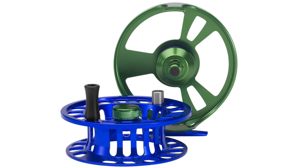 Cheeky Fishing Limitless 475 Fly Reel, Green/Blue, 10-12 wt, 4.75 in diameter, C-LIM-475-RGB