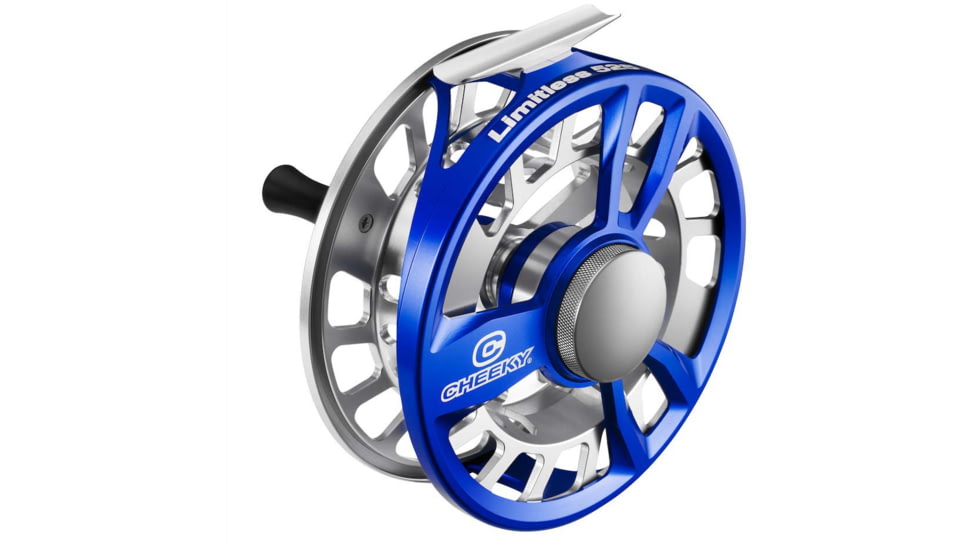 Cheeky Fishing Limitless Fly Reel, 5.25in, Blue/Silver, C-LIM-525-RBS