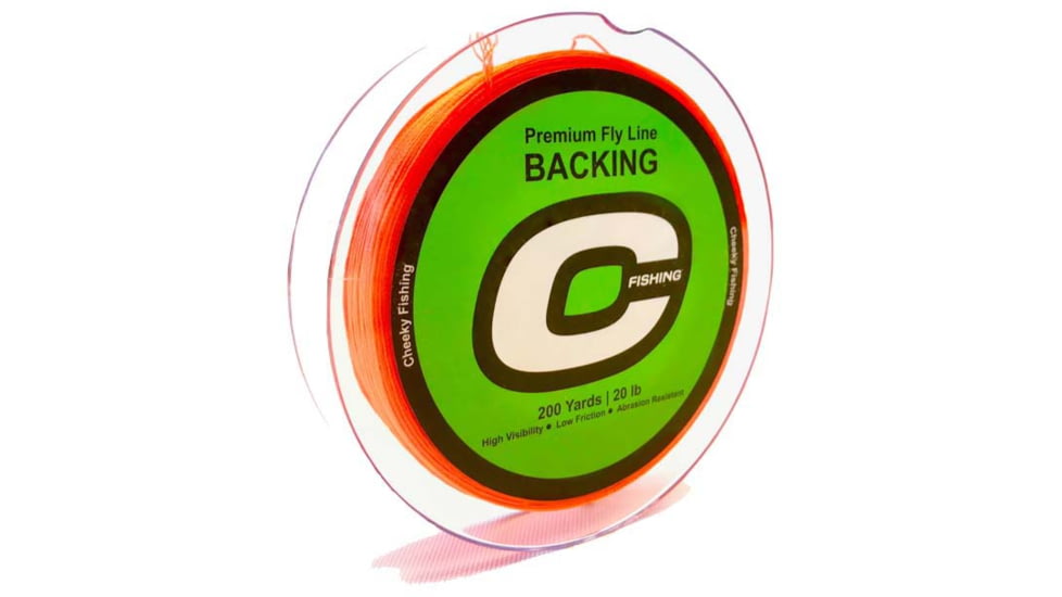 Cheeky Fishing Premium Fly Line Backing, 20 lb, Orange, C-BAC-20O-200