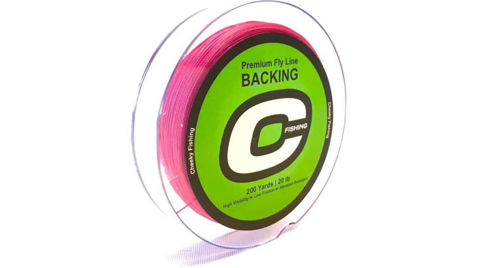 Cheeky Fishing Premium Fly Line Backing, 20 lb, Pink, C-BAC-20P-200