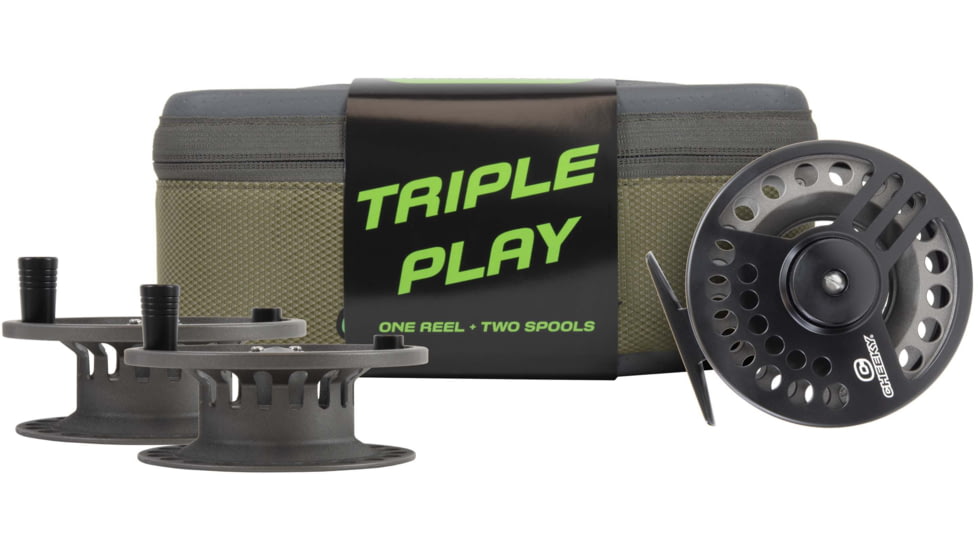 Cheeky Fishing Sighter Triple Play Fly Reel and Spool Bundle, 3.75in, Black/Granite, C-SIG-375-TBG