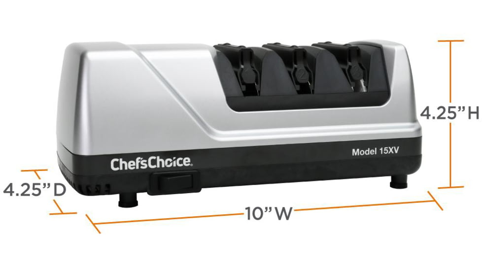 Chef's Choice 15 Trizor XV Edgeselect Sharpener, Brushed Metal, 12 x 6.25 x 6, 0101508