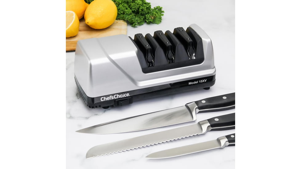 Chef's Choice 15 Trizor XV Edgeselect Sharpener, Brushed Metal, 12 x 6.25 x 6, 0101508
