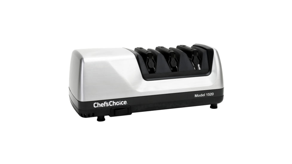 Chef's Choice Angleselect Diamond Hone 1520 Knife Sharpener, 12 x 6.25 x 6, Brushed Metal, 0115207