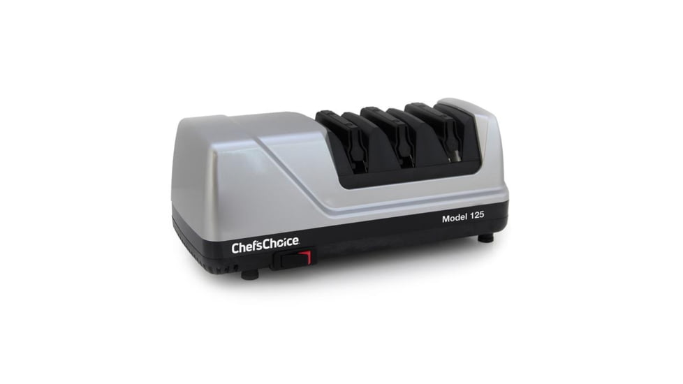 Chef's Choice Chef's Choice Model 125 Electric Knife Sharpener, 3-Stage 20-Degree Trizor, Gray, Gift Box, 0125000, Gray, 3 Stage 0125000