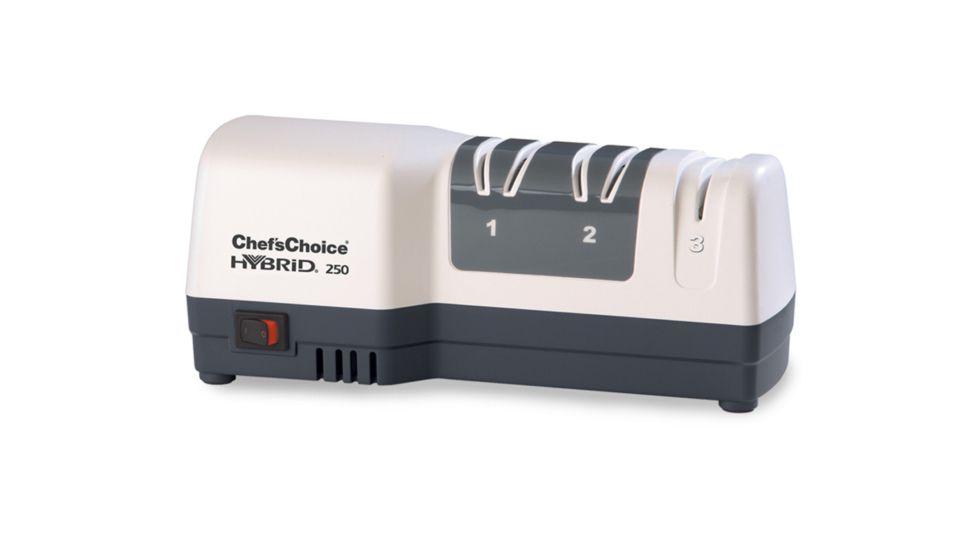 Chef's Choice Diamond Hone 3-Stage 250 Hybrid Knife Sharpener, White, 110.125 x 50.125 x 6.25 0250100