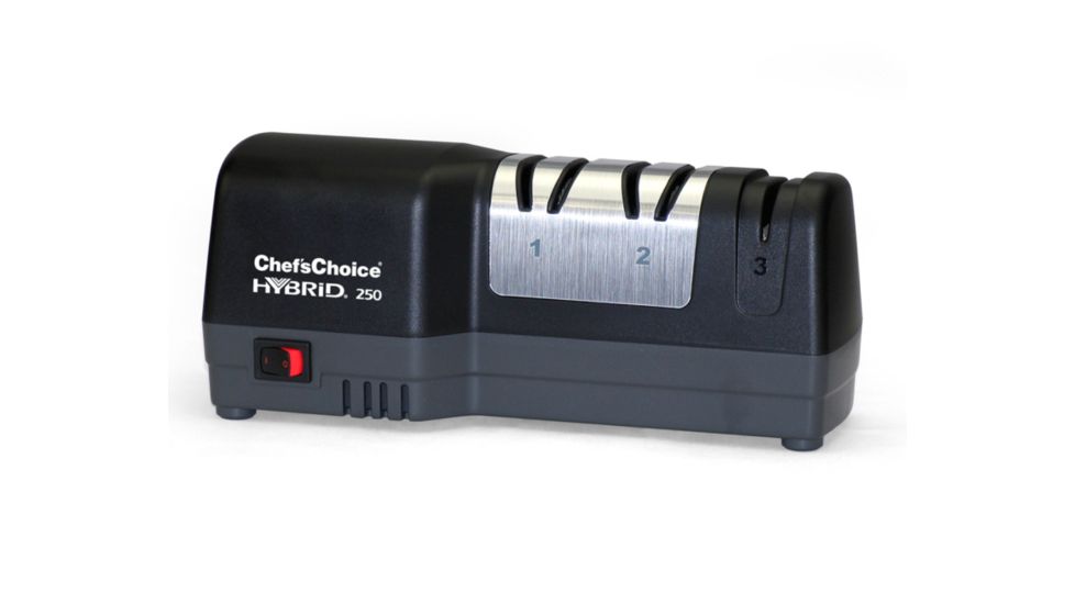 USED Chef's Choice Diamond Hone 3-Stage 250 Hybrid Knife Sharpener, 110.125 x 50.125 x 6.25, Black, 0250101, EDEMO1