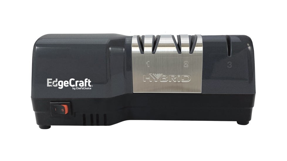 Chef's Choice EdgeCraft Model E20 Hybrid Knife Sharpener, 2-Stage 20-Degree Dizor, SHE020GY11, Charcoal Grey, 2 Stage, SHE020GY11