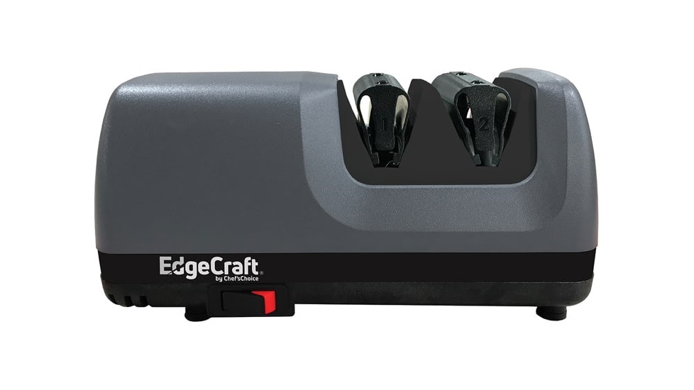 Chef's Choice EdgeCraft Model E317 Electric Knife Sharpener, 2-Stage 20-Degree Dizor, SHE317GY11, Charcoal Grey, 2 Stage, SHE317GY11