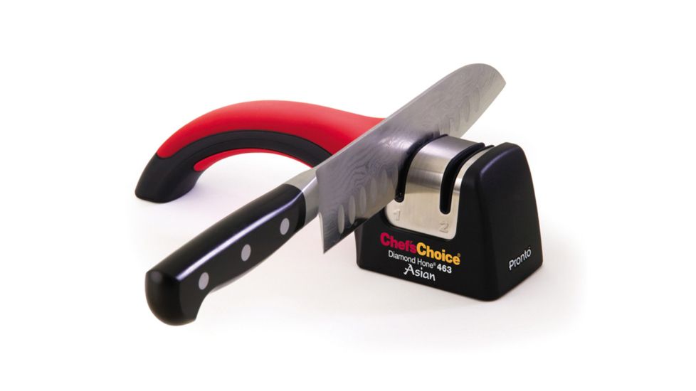 Chef's Choice Pronto 463 Santoku/Asian Manual Diamond Hone Sharpener, 9.625 x 2.375 x 7.25 4630100