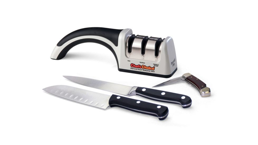 Chef's Choice Pronto Pro Angleselect Diamond Hone 4643 3-Stage 15/20 Degrees Manual Sharpener, 10.375 x 2.25 x 7.25 4643009