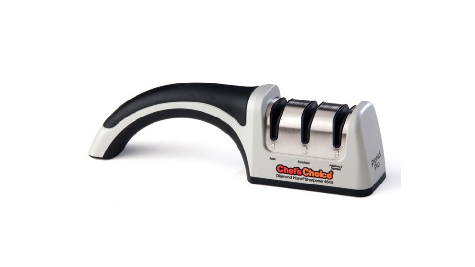 Chef's Choice Pronto Pro Angleselect Diamond Hone 4643 3-Stage 15/20 Degrees Manual Sharpener, 10.375 x 2.25 x 7.25 4643009