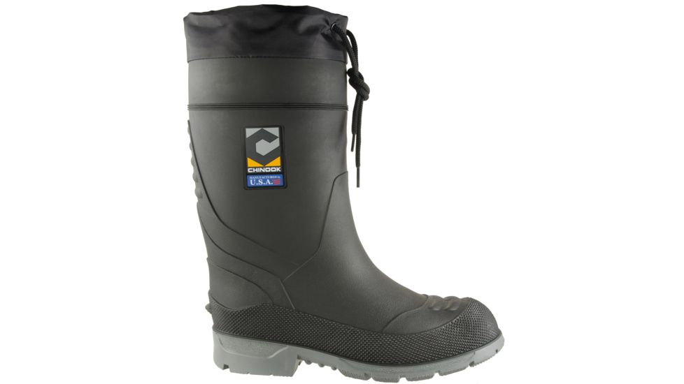 Chinook Footwear Badaxe Steel Safety Toe  Boots - Mens, Black, 10 3550-001-10