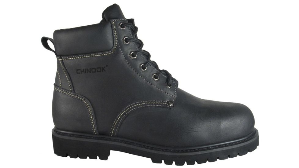 Chinook Footwear Oil Rigger Steel Toe Boots - Mens, Black, 7.5 8445-7.5
