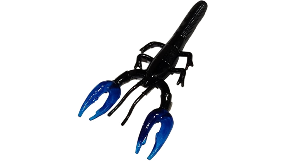 Chompers Baby Craw Hawg Soft Bait, 3.5, Black/Royal Blue, BCH310-32