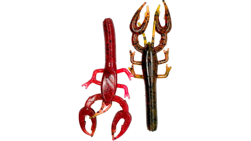 Chompers Baby Craw Hawg Soft Bait, 3.5, Green Pumpkin/Red Laminate, BCH310-59