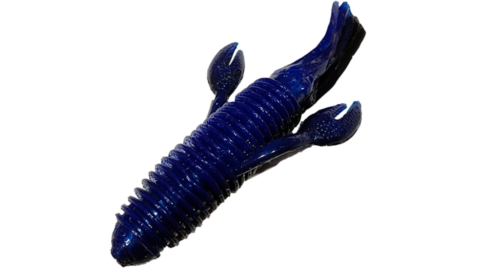 Chompers Craw Tube Soft Bait, Black/Blue Laminate, CT4N7-102