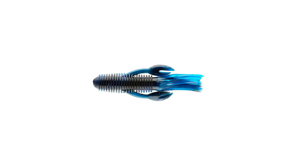 Chompers Craw Tube Soft Bait, Black/Blue Swirl, CT4N7-68
