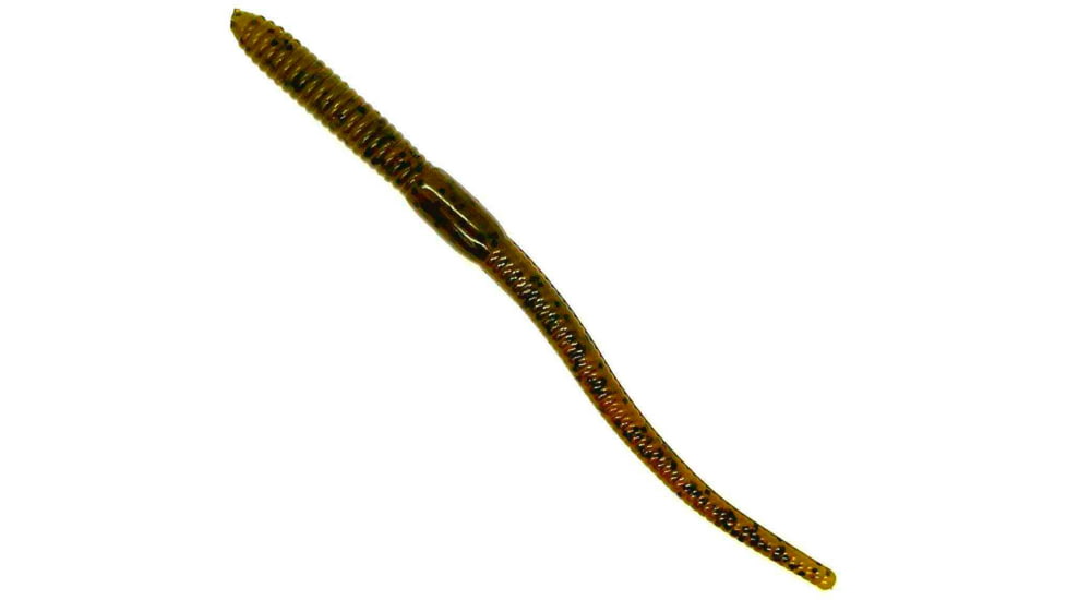 Chompers Drop Shot Worm, 1, 4in, Green Pumpkin, DS410-2