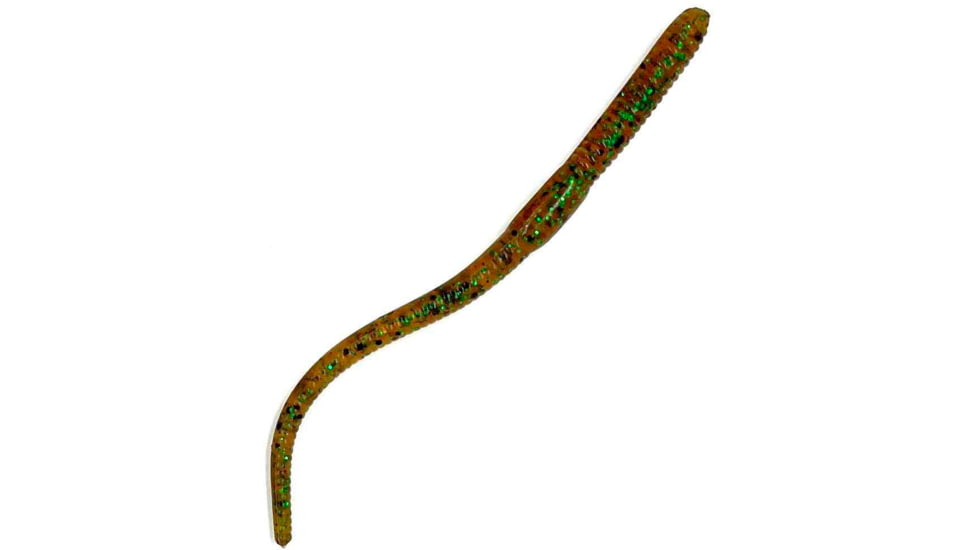 Chompers Drop Shot Worm, 1, 4in, Root Beer Green, DS410-10